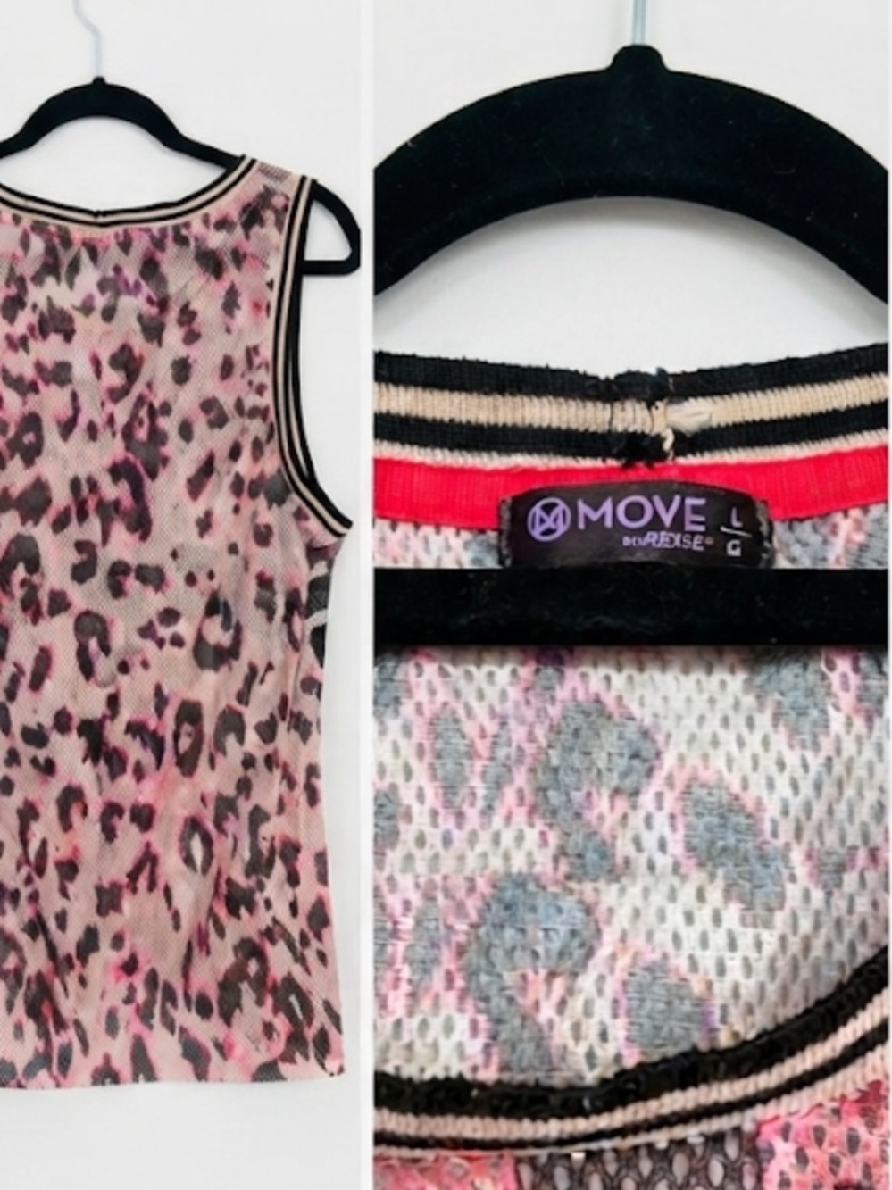 Pink Leopard Mesh Tank
